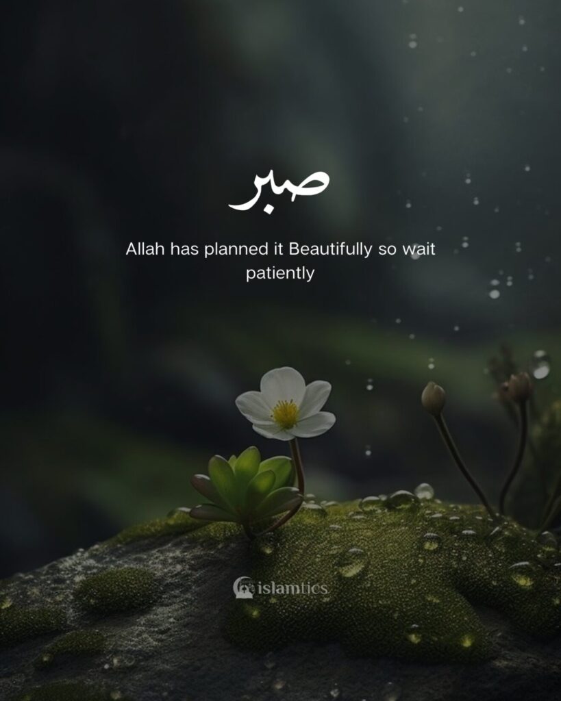 Allah has planned it Beautifully so wait patiently