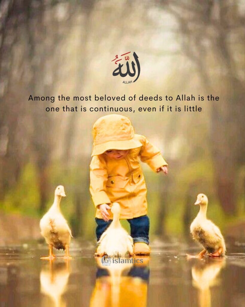 Among the most beloved of deeds to Allah is the one that is continuous, even if it is little