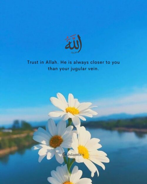 Trust in Allah. He is always closer to you than your jugular vein.