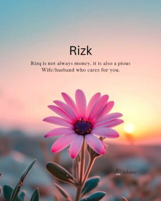 Rizq is not always money, it is also a pious Wife/husband who cares for you.