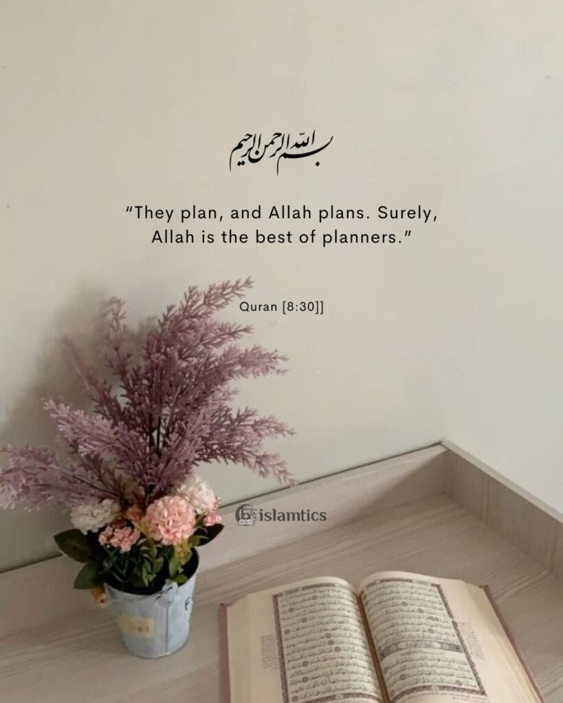 “They plan, and Allah plans. Surely, Allah is the best of planners.”