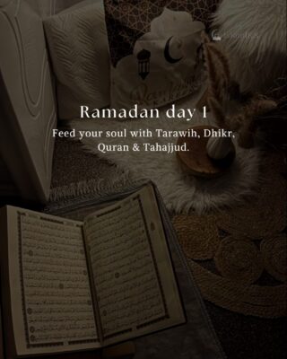 Feed your soul with Tarawih, Dhikr, Quran & Tahajjud.