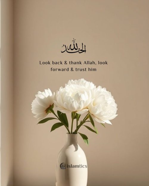 Look back & thank Allah, look forward & trust him