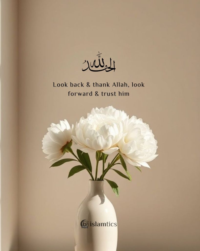 Look back & thank Allah, look forward & trust him