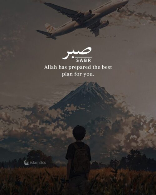 Allah has prepared the best plan for you.