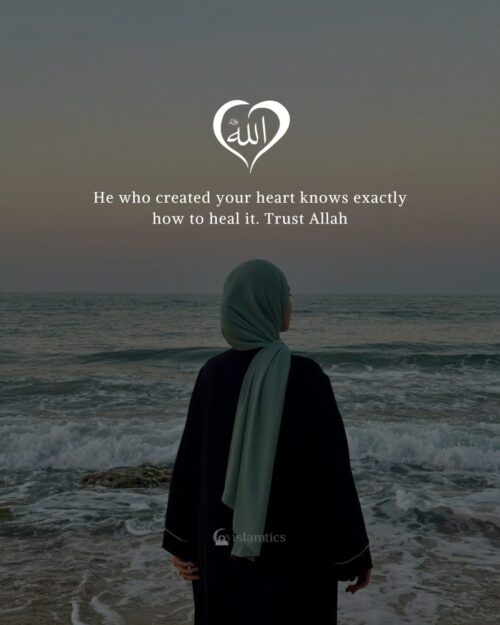 He who created your heart knows exactly how to heal it. Trust Allah