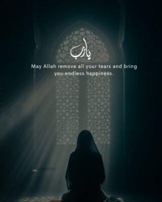 May Allah remove all your tears and bring you endless happiness.