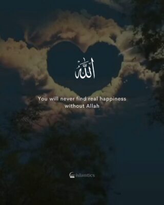 You will never find real happiness without Allah