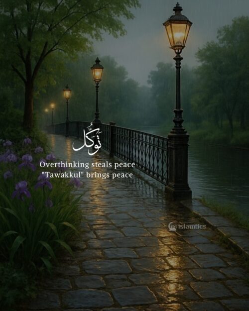 Overthinking steals peace "Tawakkul" brings peace