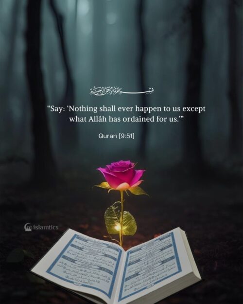 “Say: ‘Nothing shall ever happen to us except what Allah has ordained for us.’”