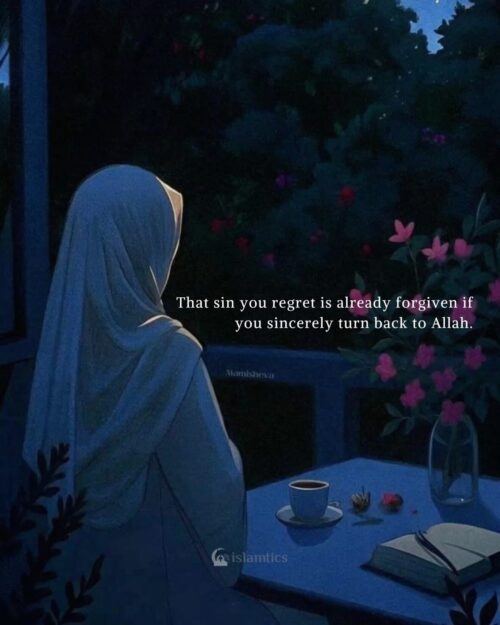 That sin you regret is already forgiven if you sincerely turned back to Allah.
