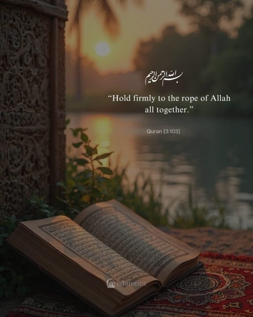 “Hold firmly to the rope of Allah all together.”