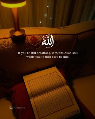 If you’re still breathing, it means Allah still wants you to turn back to Him.