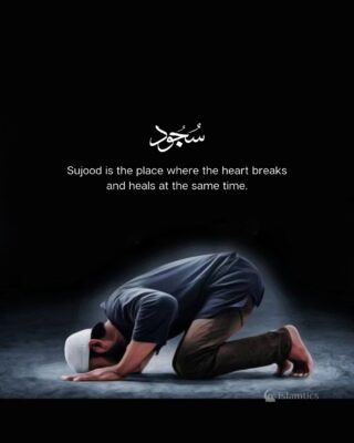 Sujood is the place where the heart breaks and heals at the same time.
