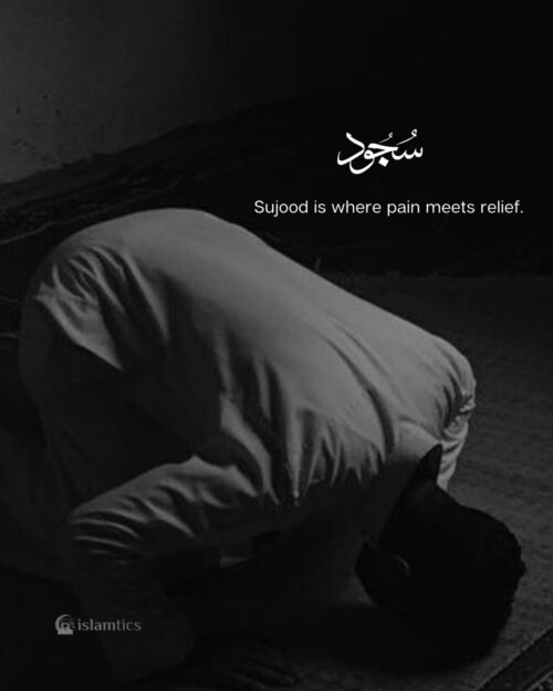Sujood is where pain meets relief.