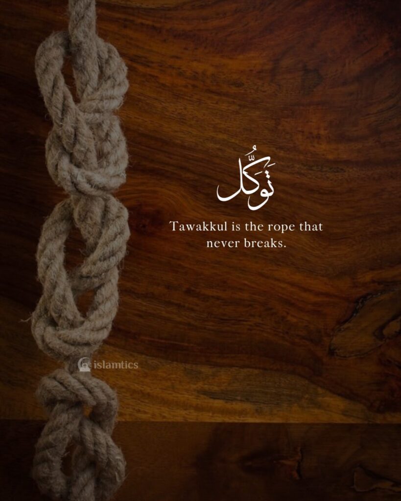 Tawakkul is the rope that never breaks.