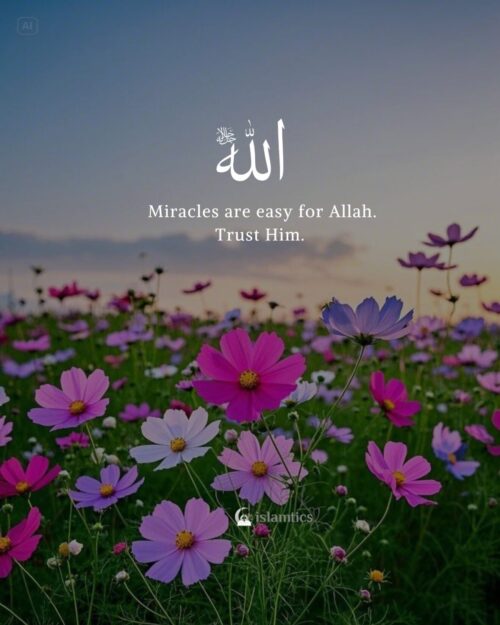 Miracles are easy for Allah. Trust Him.