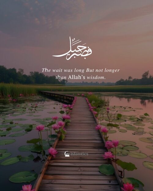 𝑇ℎ𝑒 𝑤𝑎𝑖𝑡 𝑤𝑎𝑠 𝑙𝑜𝑛𝑔 𝐵𝑢𝑡 𝑛𝑜𝑡 𝑙𝑜𝑛𝑔𝑒𝑟 𝑡ℎ𝑎𝑛 Allah’s 𝑤𝑖𝑠𝑑𝑜𝑚.
