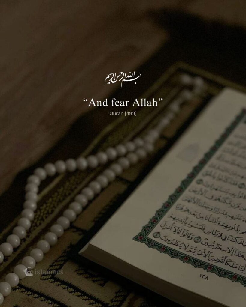 And fear Allah.