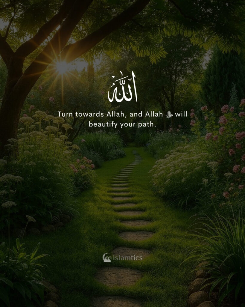 Turn towards Allah, and Allah ﷻ will beautify your path.