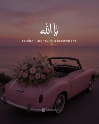 Ya Allah, I ask You for a beautiful end.