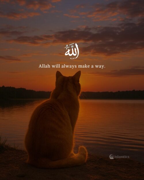 Allah will always make a way.