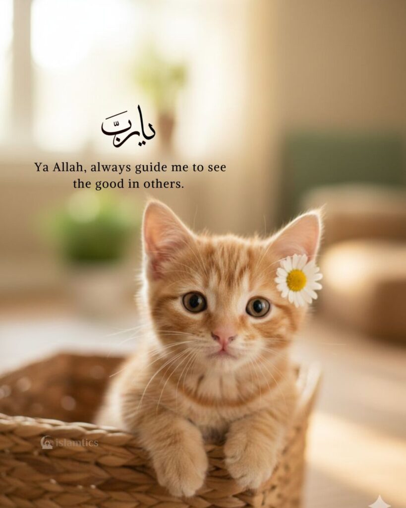 Ya Allah, always guide me to see the good in others.