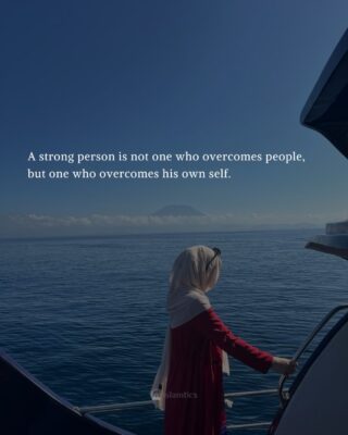 A strong person is not one who overcomes people, but one who overcomes his own self.