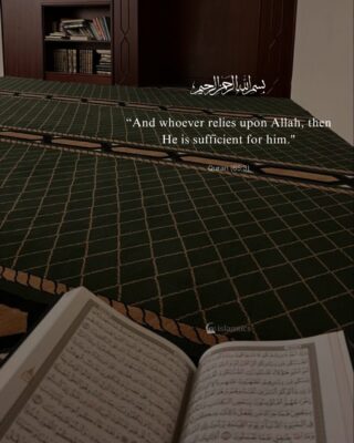 “And whoever relies upon Allah, then He is sufficient for him.”