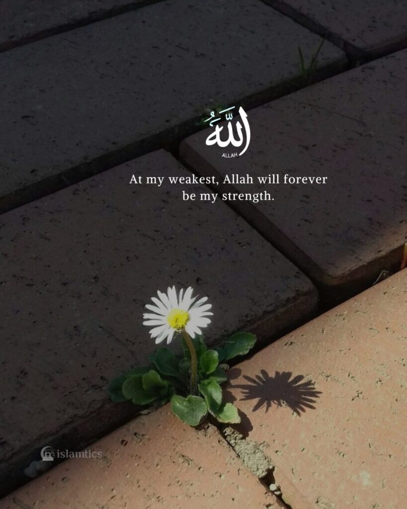At my weakest, Allah will forever be my strength.