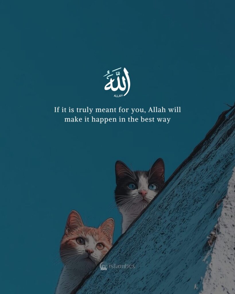If it is truly meant for you, Allah will make it happen in the best way