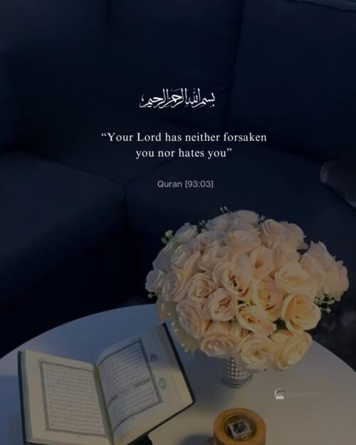 “Your Lord has neither forsaken you nor hates you”