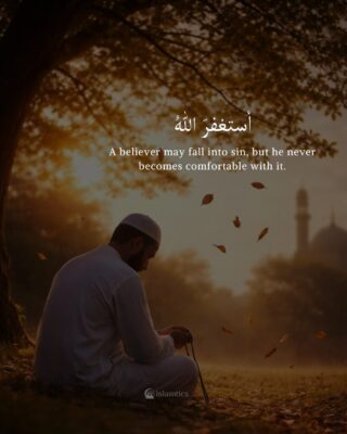 A believer may fall into sin, but he never becomes comfortable with it.