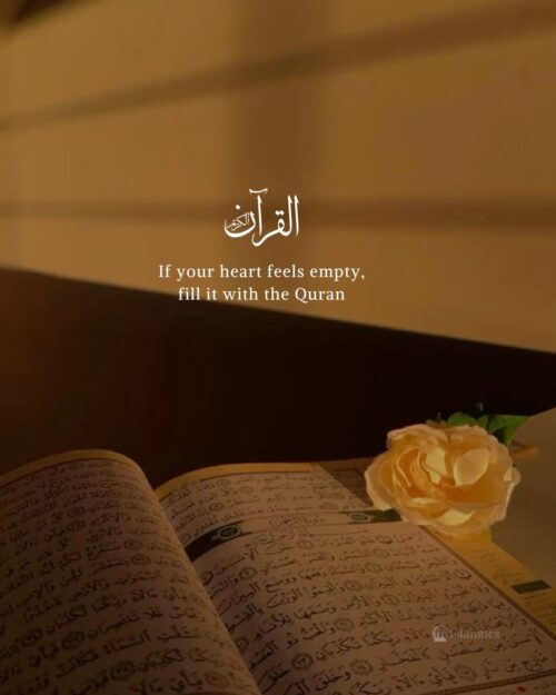 If your heart feels empty, fill it with the Quran
