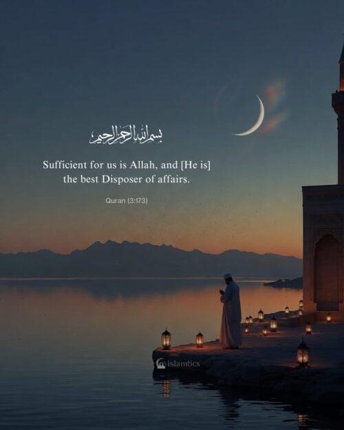 Sufficient for us is Allah, and [He is] the best Disposer of affairs.