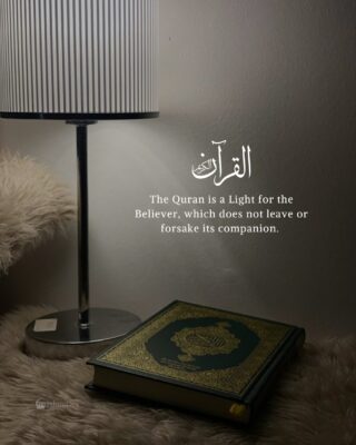 The Quran is a Light for the Believer, which does not leave or forsake its companion.