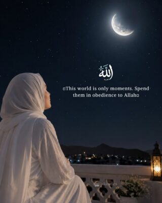 This world is only moments. Spend them in obedience to Allah