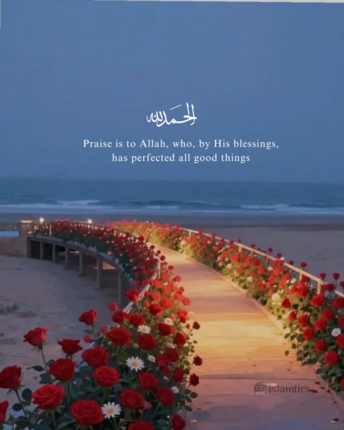 Praise is to Allah, who, by His blessings, has perfected all good things