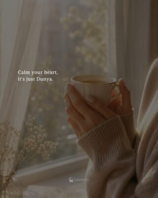 Calm your heart; it’s just Dunya.